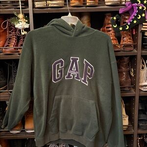 GAP Dark Olive Green Logo Pullover Hoodie